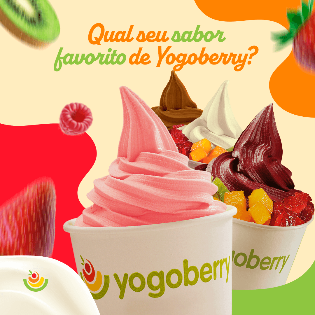 Yogoberry morango, açaí e chocolate